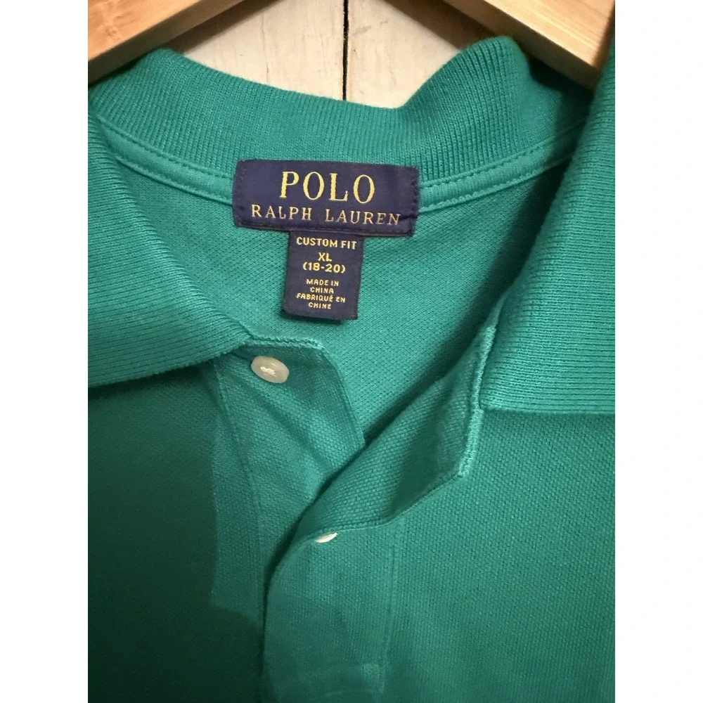 Polo Ralph‎ Lauren Bright Green Polo Shirt Boys Youth Size XLarge New